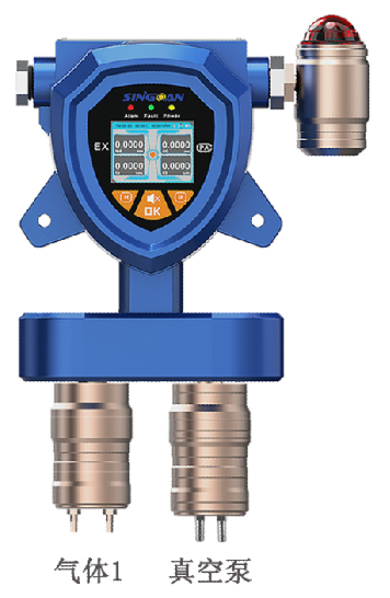 固定一体泵吸式胶醛气体传感器探头