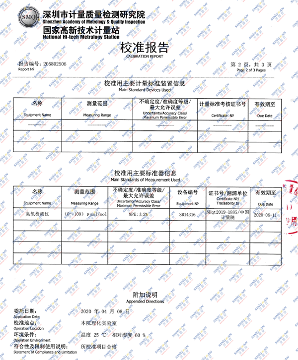 气体检测仪第三方检测报告