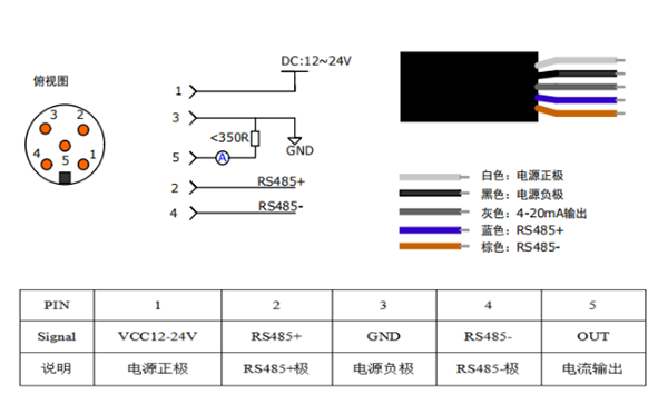 露点传感器接线方式